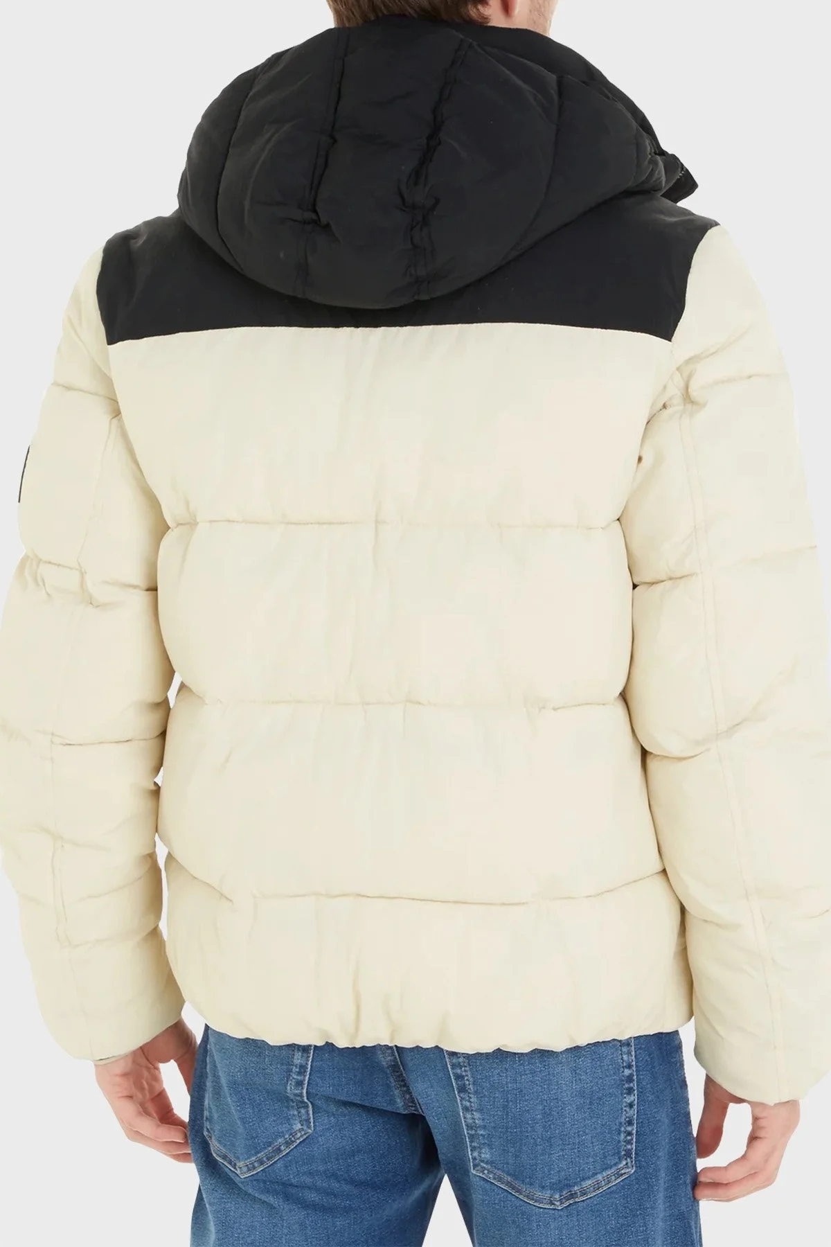 Calvin Klein Regular Fit Yalıtımlı Kapüşonlu Şişme K10K112227ACE Erkek Mont K10K112227 ACE BEJ-SİYAH - 2