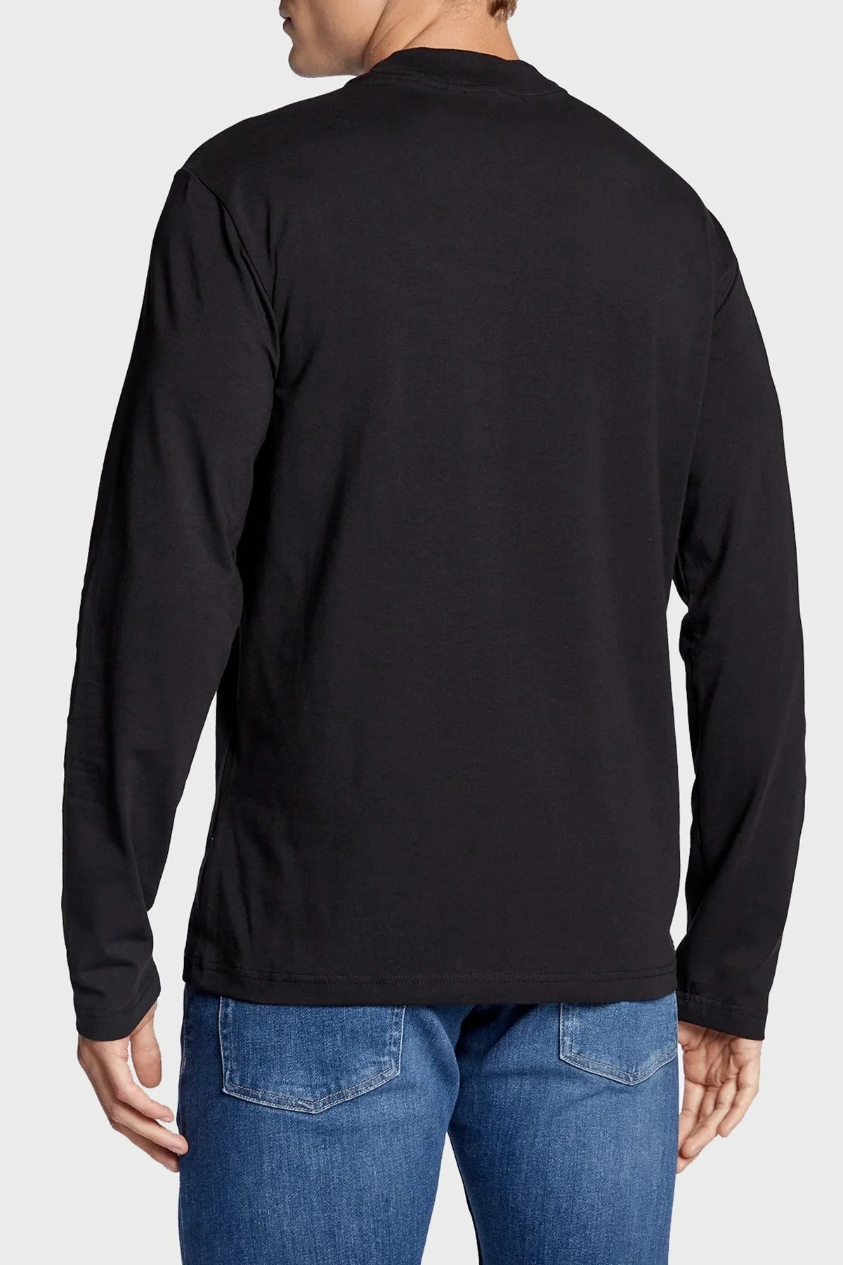 Calvin Klein Regular Fit Yarım Balıkçı Yaka Uzun Kollu K10K110179BEH Erkek T Shirt K10K110179 BEH SİYAH - 2