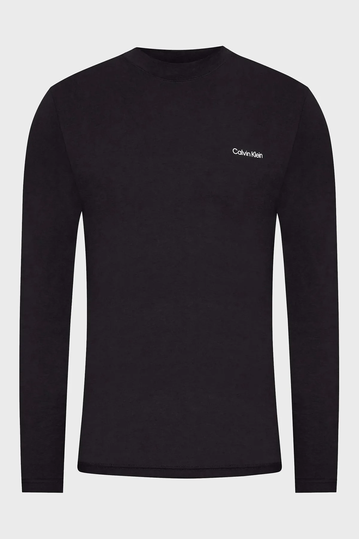 Calvin Klein Regular Fit Yarım Balıkçı Yaka Uzun Kollu K10K110179BEH Erkek T Shirt K10K110179 BEH SİYAH - 5