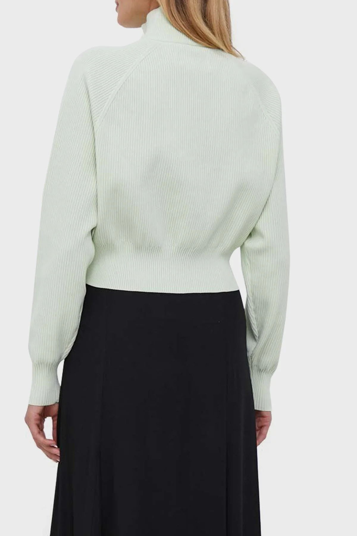 Calvin Klein Regular Fit Yarım Fermuarlı Dik Yaka J20J221967LCE Bayan Kazak J20J221967 LCE MİNT - 2