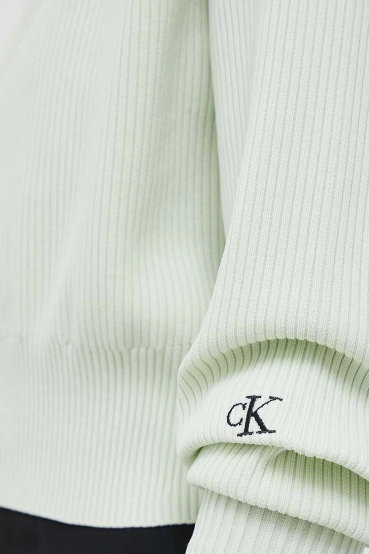 Calvin Klein Regular Fit Yarım Fermuarlı Dik Yaka J20J221967LCE Bayan Kazak J20J221967 LCE MİNT - 5