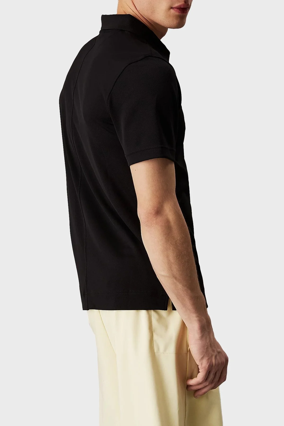 Calvin Klein Regular Fit Yarım Fermuarlı Polo Yaka LVGMS5K170UB1 Erkek T Shirt LVGMS5K170 UB1 SİYAH - 2