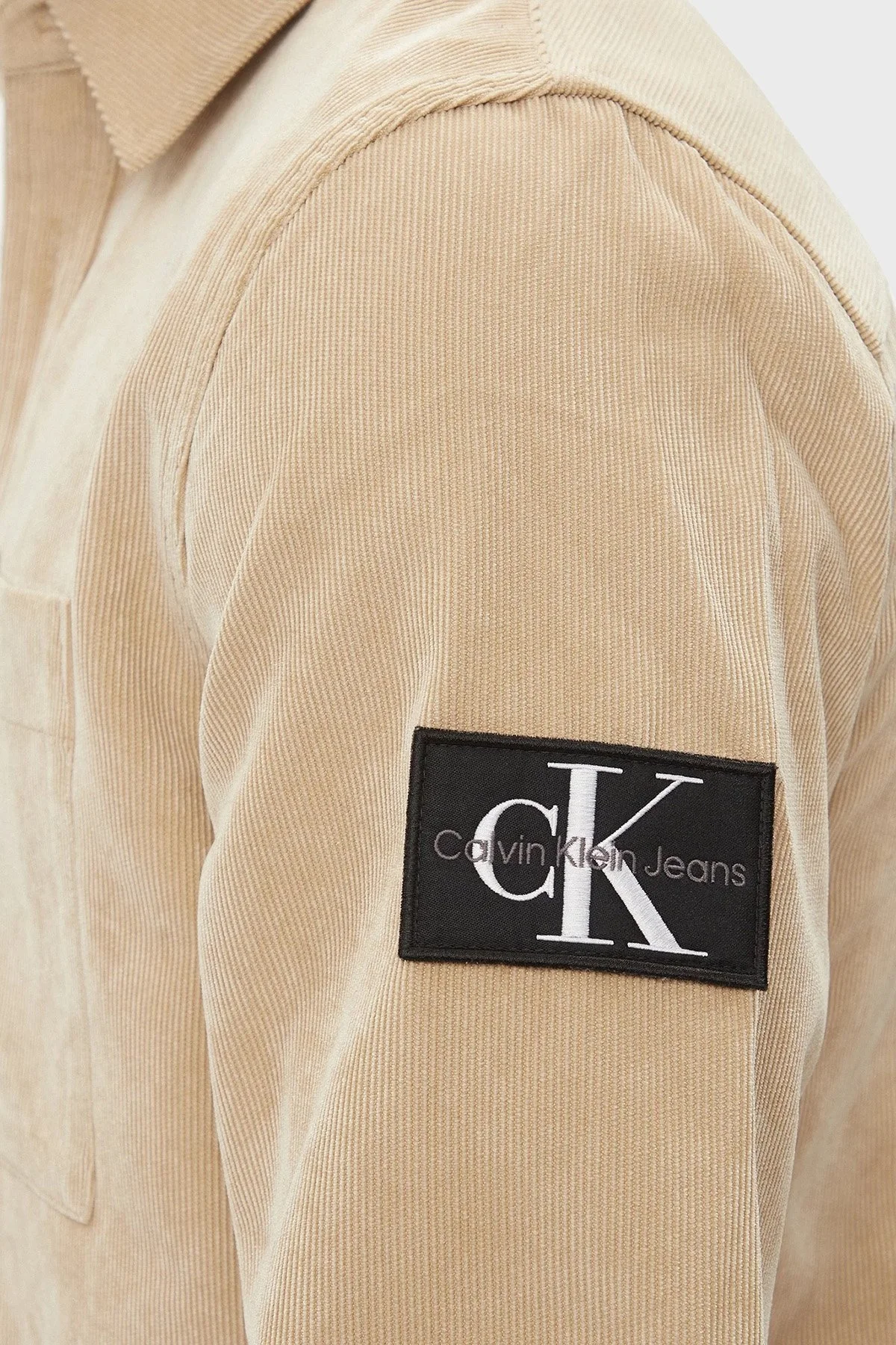 Calvin Klein Regular Fit Yumuşak Kadife J30J324394PF2 Erkek Gömlek J30J324394 PF2 BEJ - 5