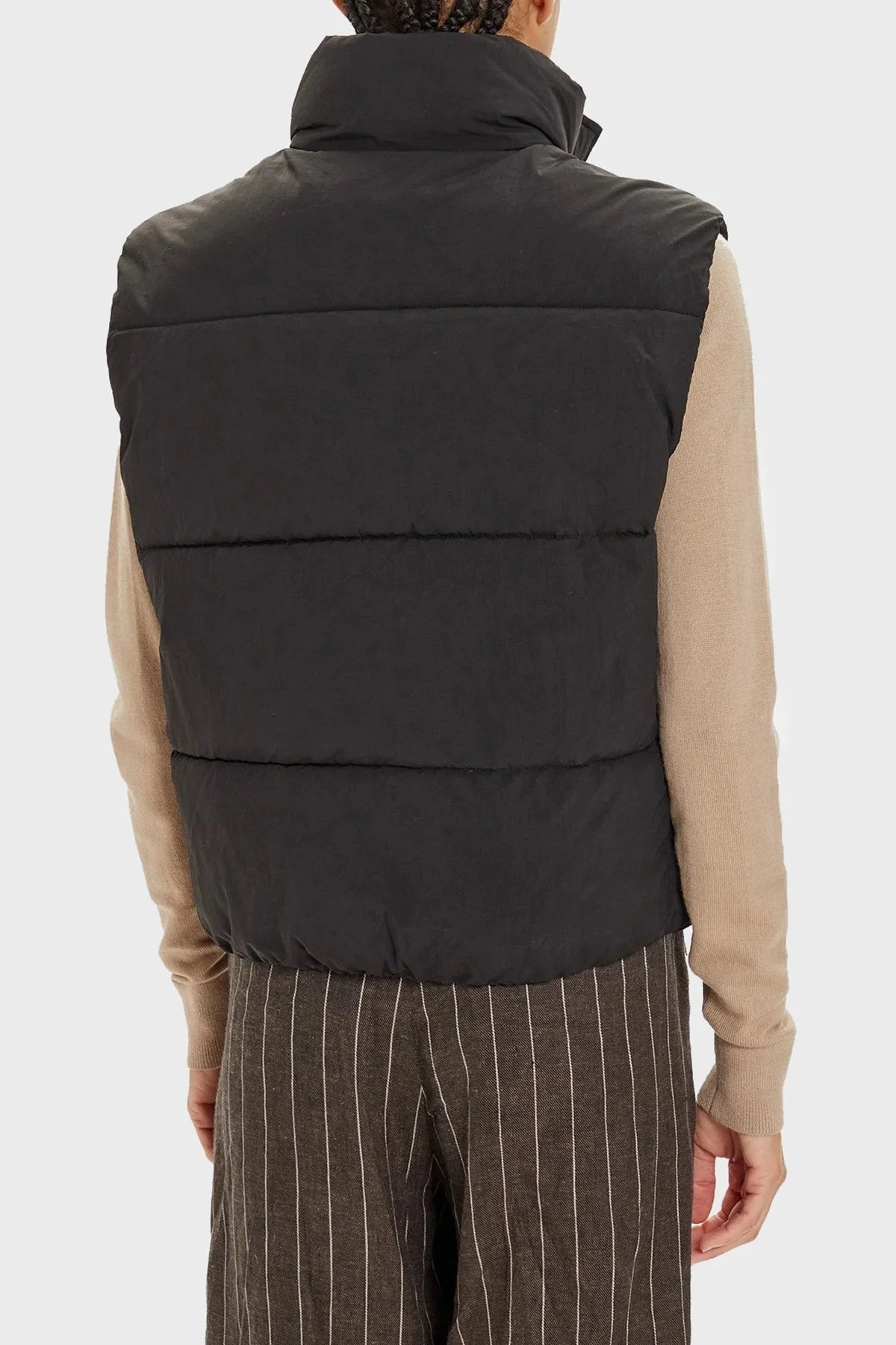 Calvin Klein Relaxed Fit Dik Yaka Logolu Şişme J20J224687BEH Bayan Yelek J20J224687 BEH SİYAH - 2