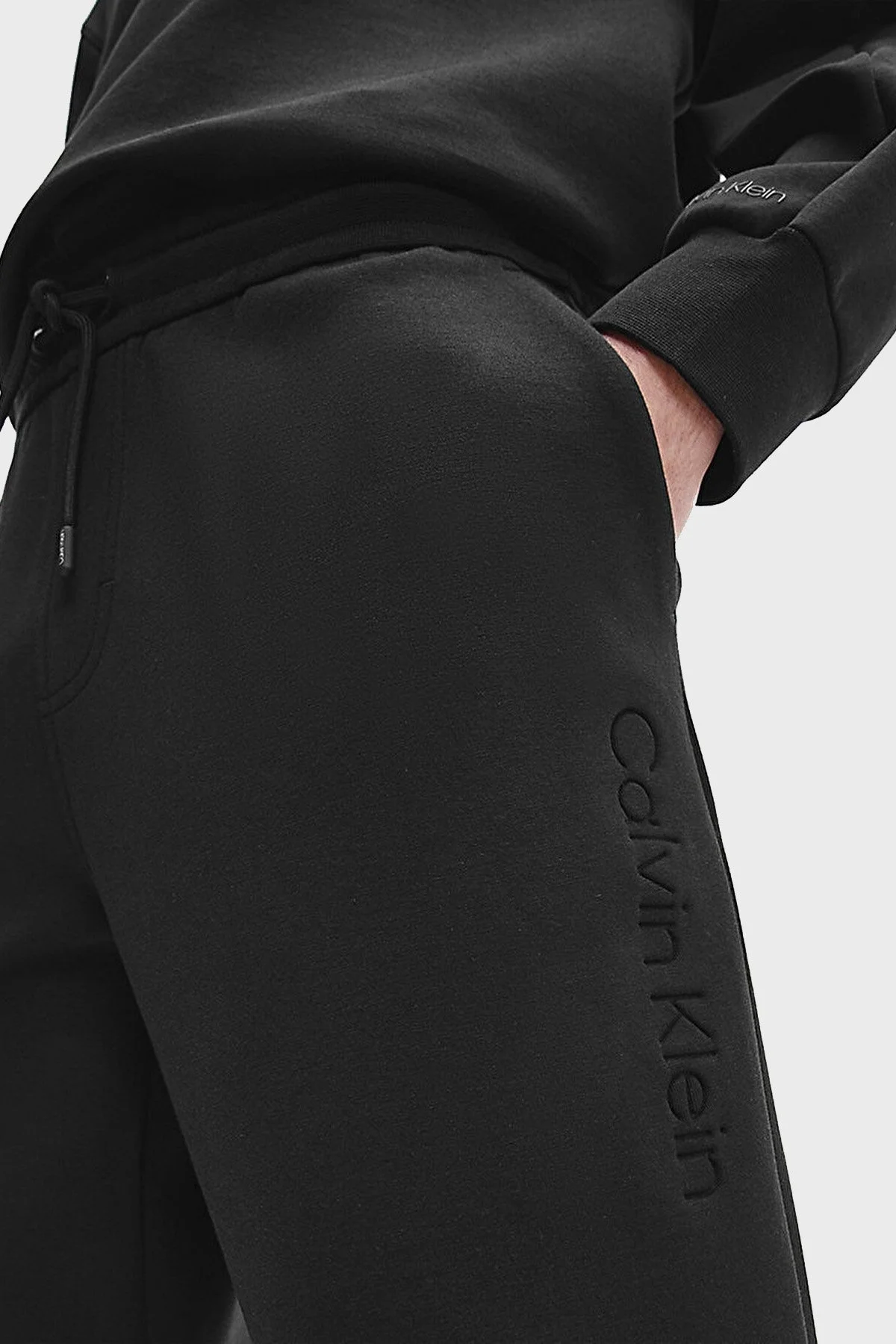 Calvin Klein Relaxed Fit Elastik Bel Bantlı Pamuklu Cepli Jogger Erkek Pantolon K10K108047 BEH SİYAH - 4