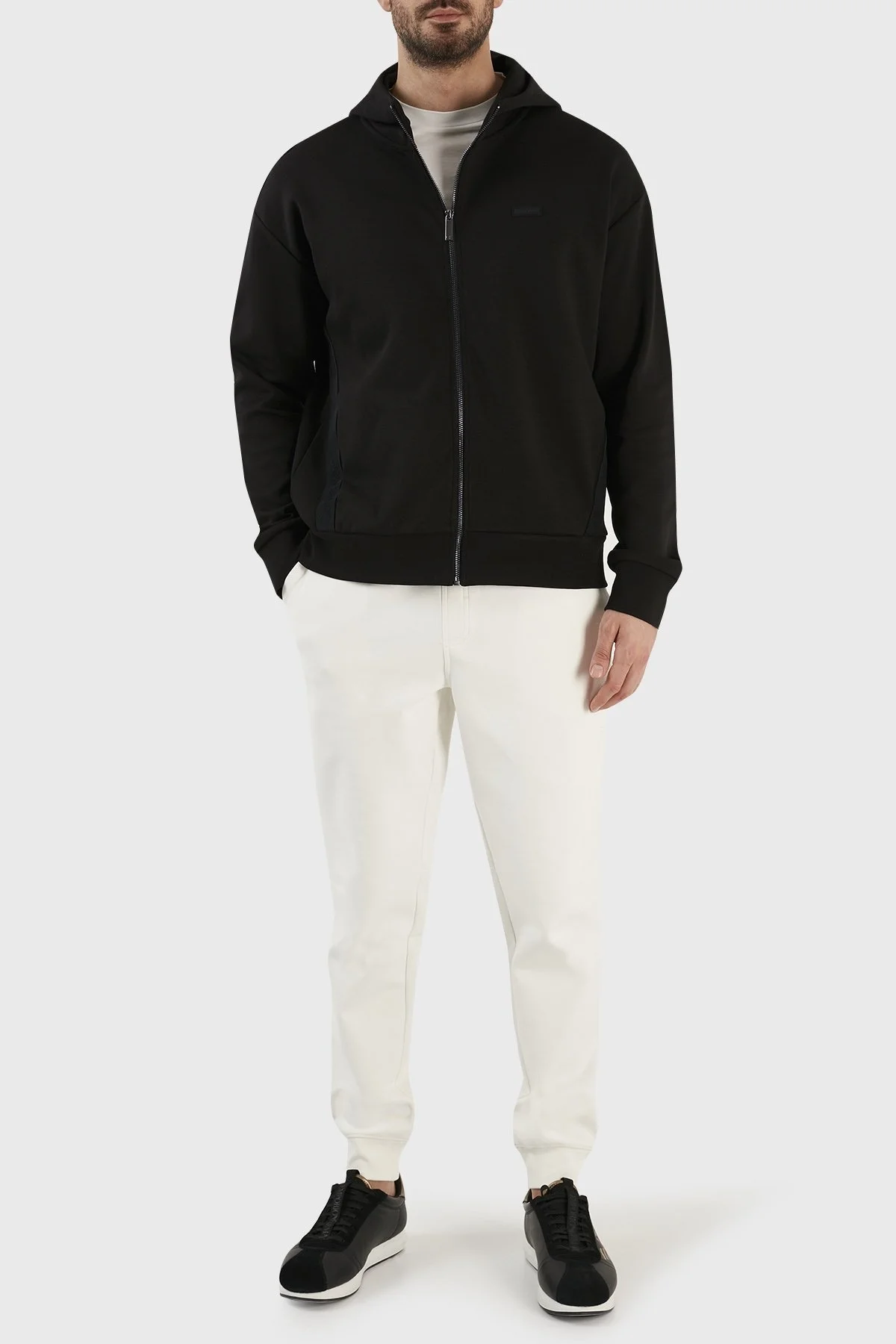 Calvin Klein Relaxed Fit Elastik Bel Bantlı Pamuklu Jogger K10K108047YAH Erkek Pantolon K10K108047 YAH EKRU - 1