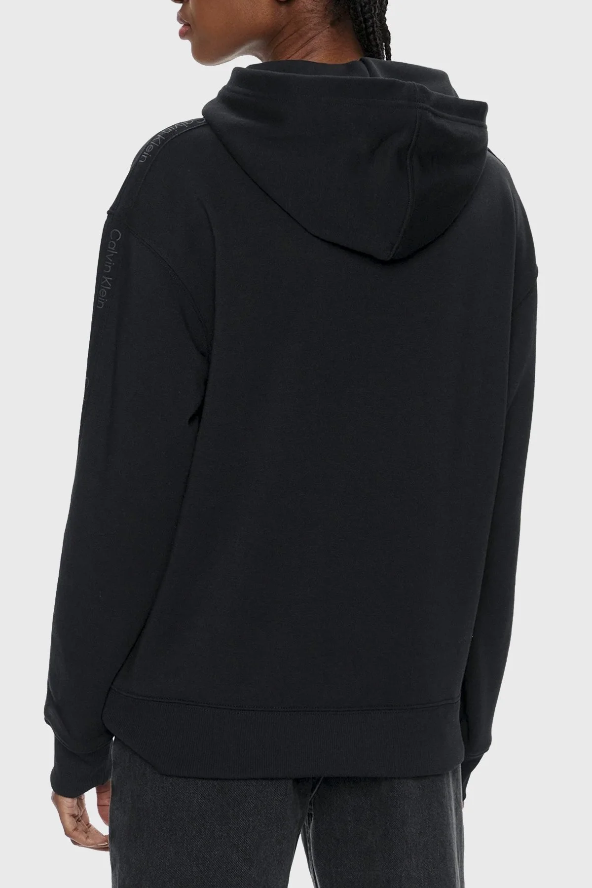 Calvin Klein Relaxed Fit Kapüşonlu 00GWS4W340BAE Bayan Sweat 00GWS4W340 BAE SİYAH - 2