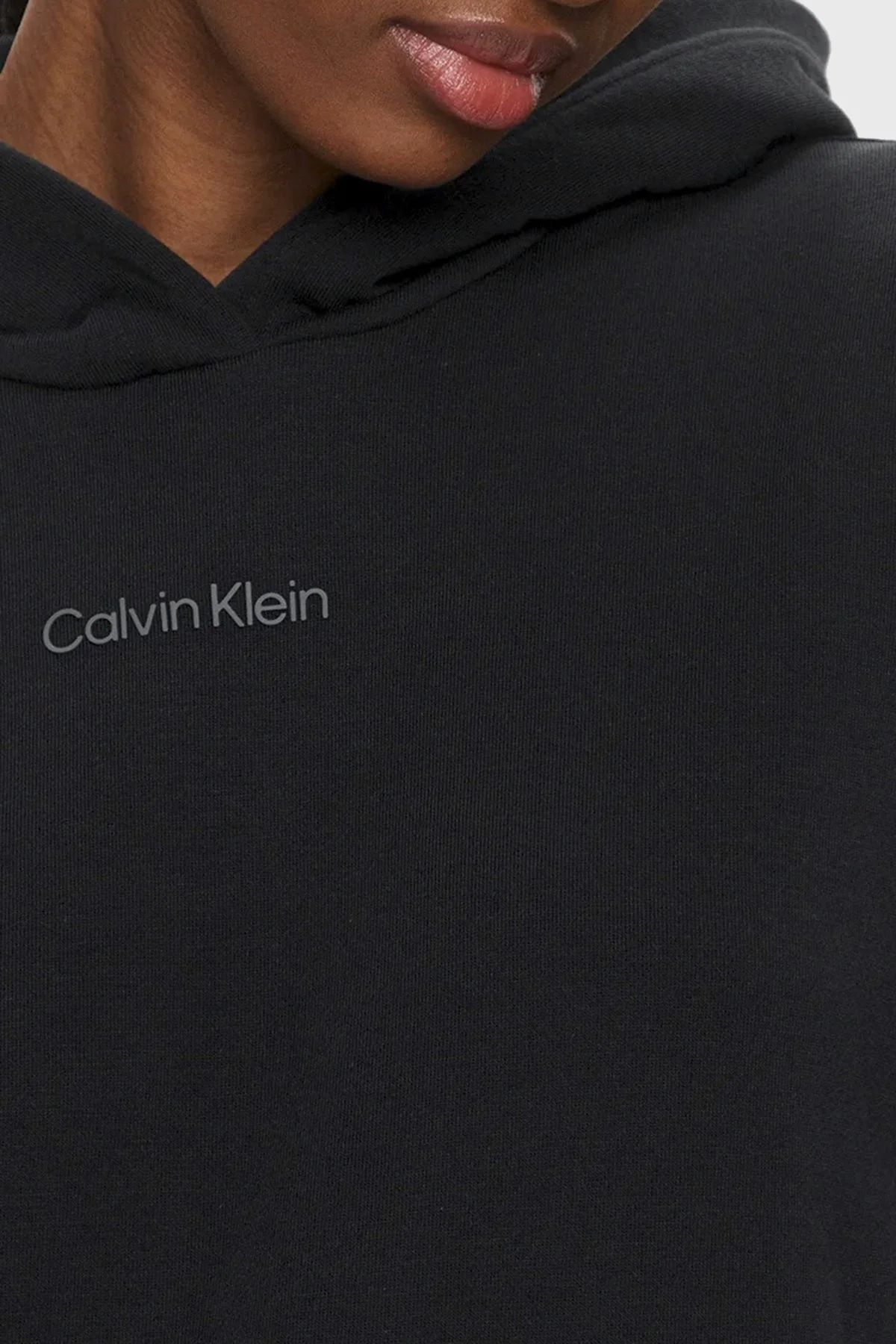 Calvin Klein Relaxed Fit Kapüşonlu 00GWS4W340BAE Bayan Sweat 00GWS4W340 BAE SİYAH - 4