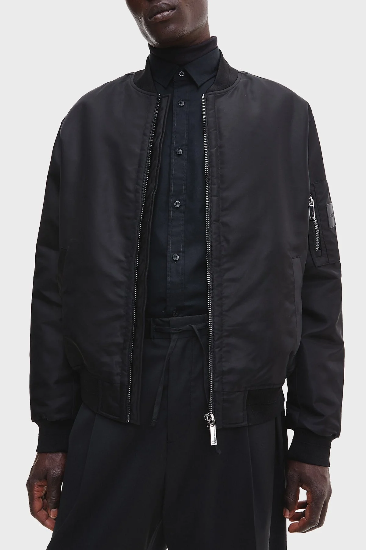 Calvin Klein Relaxed Fit Kolej Yaka Bomber Erkek Mont K10K109907 BEH 1 SİYAH - 1