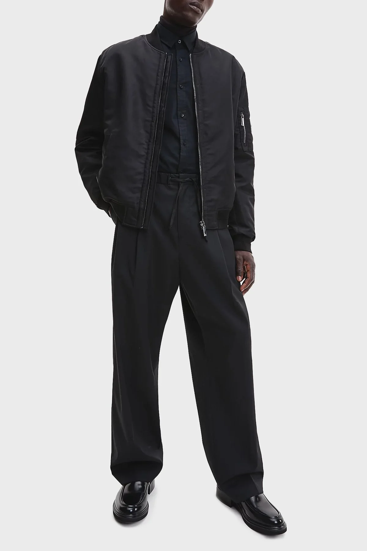 Calvin Klein Relaxed Fit Kolej Yaka Bomber Erkek Mont K10K109907 BEH 1 SİYAH - 2