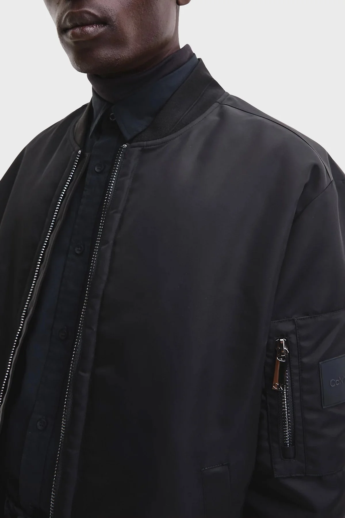 Calvin Klein Relaxed Fit Kolej Yaka Bomber Erkek Mont K10K109907 BEH 1 SİYAH - 3