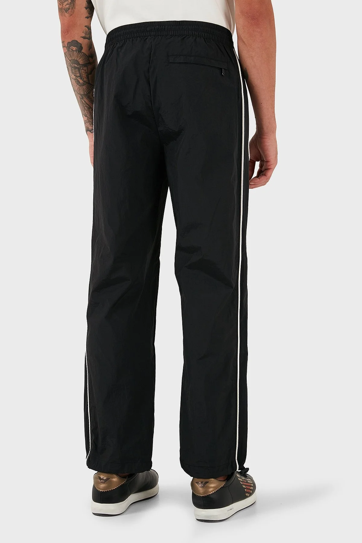 Calvin Klein Relaxed Fit Normal Bel Ribanalı Paça Çizgi Detaylı LV04RC522GUB1 Erkek Pantolon LV04RC522G UB1 SİYAH - 3