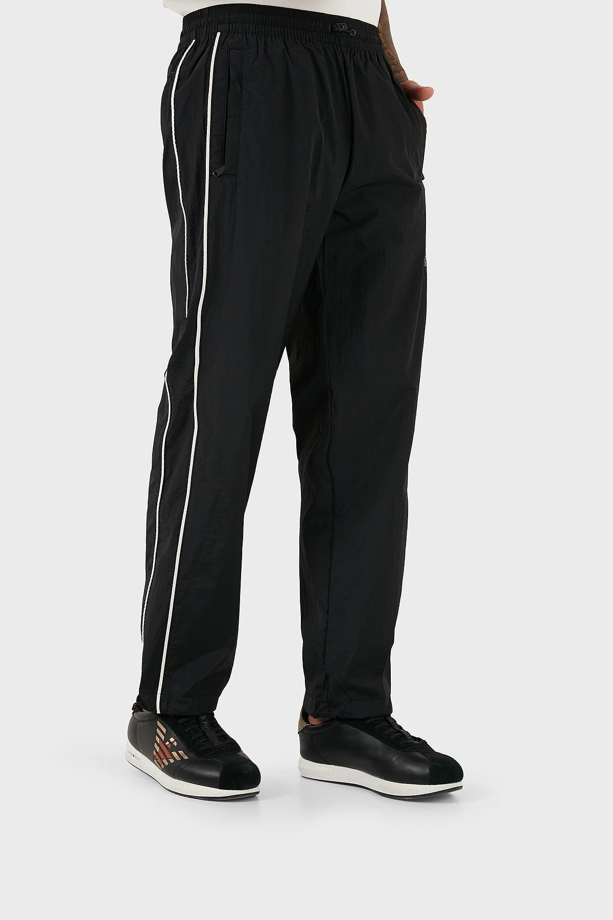 Calvin Klein Relaxed Fit Normal Bel Ribanalı Paça Çizgi Detaylı LV04RC522GUB1 Erkek Pantolon LV04RC522G UB1 SİYAH - 5