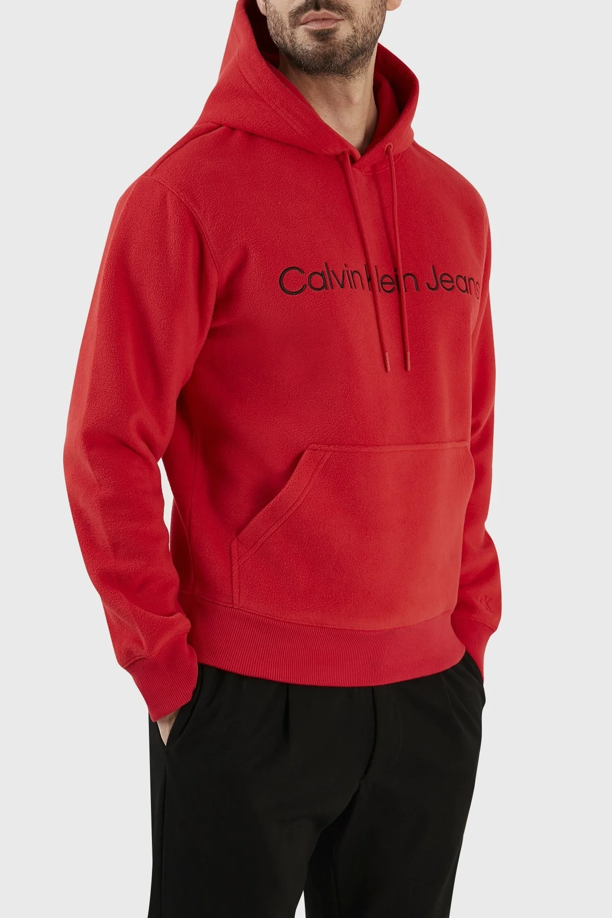Calvin Klein Relaxed Fit Pamuklu Kapüşonlu J30J322193XL6 Erkek Sweat J30J322193 XL6 KIRMIZI - 2