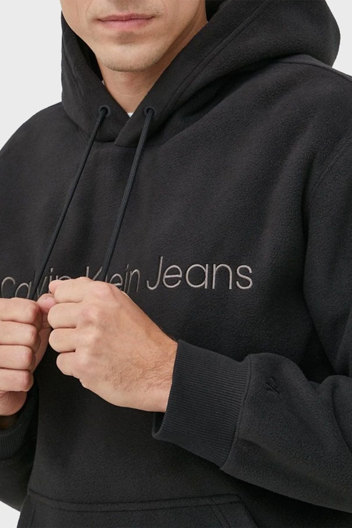 Calvin Klein Relaxed Fit Pamuklu Kapüşonlu Kanguru Cepli Erkek Sweat J30J322193 BEH SİYAH - 2