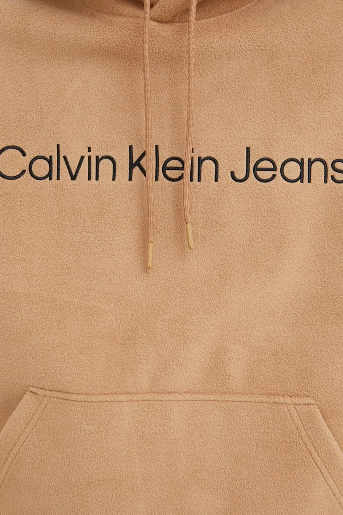Calvin Klein Relaxed Fit Pamuklu Kapüşonlu Kanguru Cepli Erkek Sweat J30J322193 GV7 CAMEL - 2
