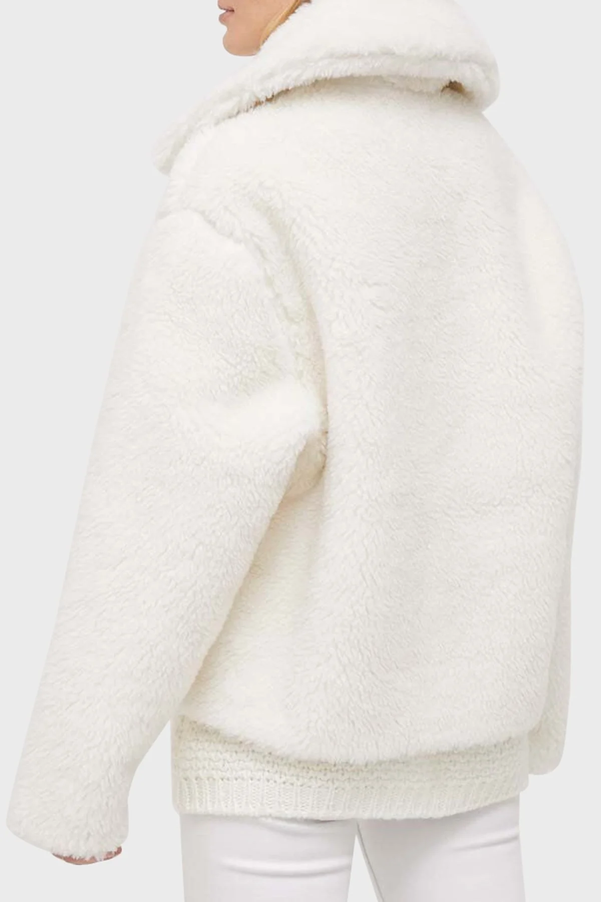 Calvin Klein Relaxed Fit Sherpa J20J221893YBI Bayan Mont J20J221893 YBI BEYAZ - 2