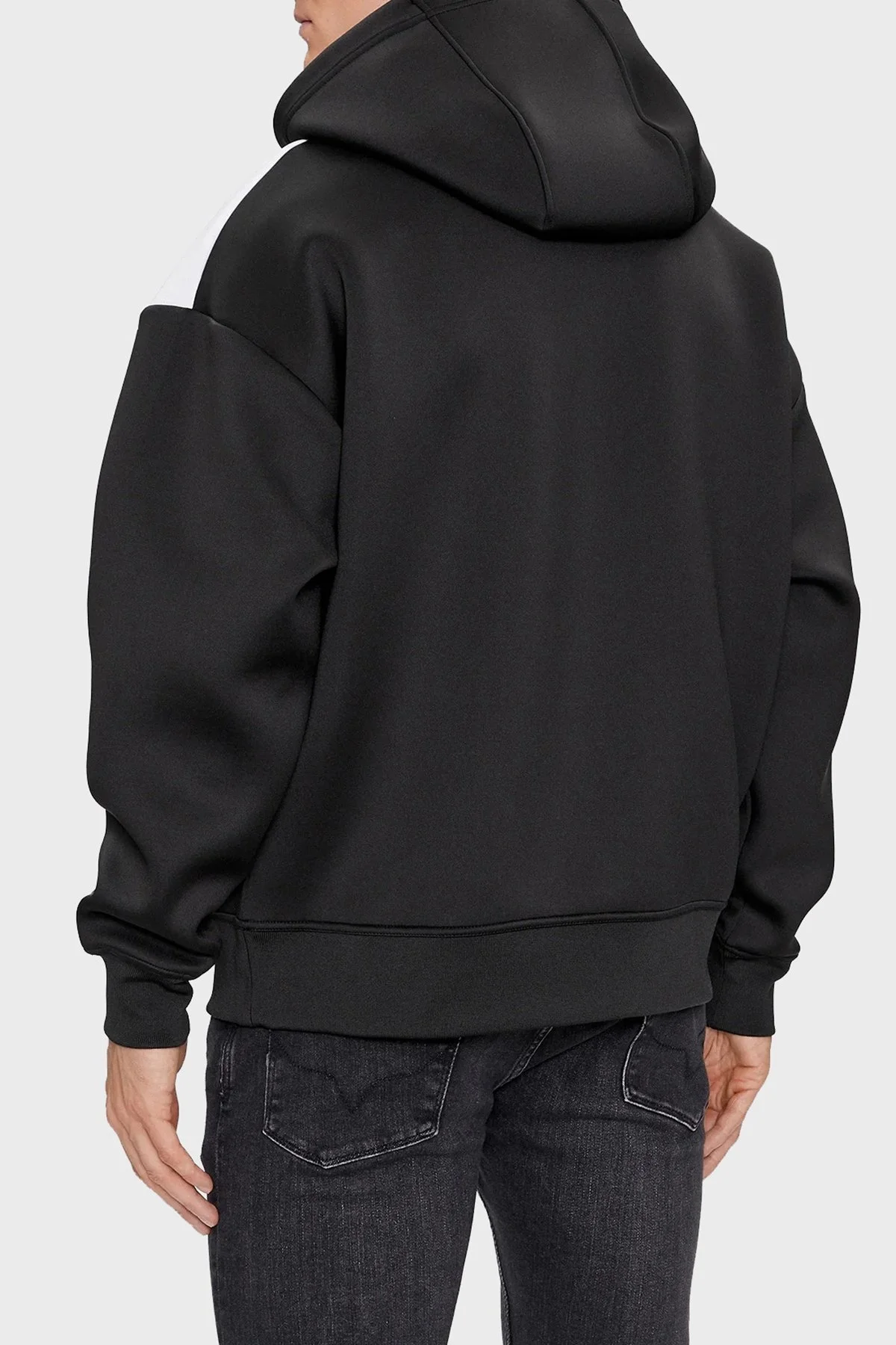Calvin Klein Renk Bloklu Kapüşonlu Kanguru Cepli Regular Fit J30J324628BEH Erkek Sweat J30J324628 BEH SİYAH - 3