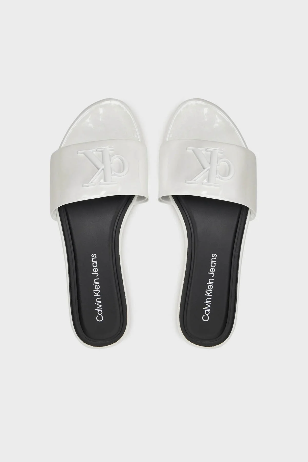 Calvin Klein Rugan Düz YW0YW01348YBR Bayan Terlik YW0YW01348 YBR BEYAZ - 4