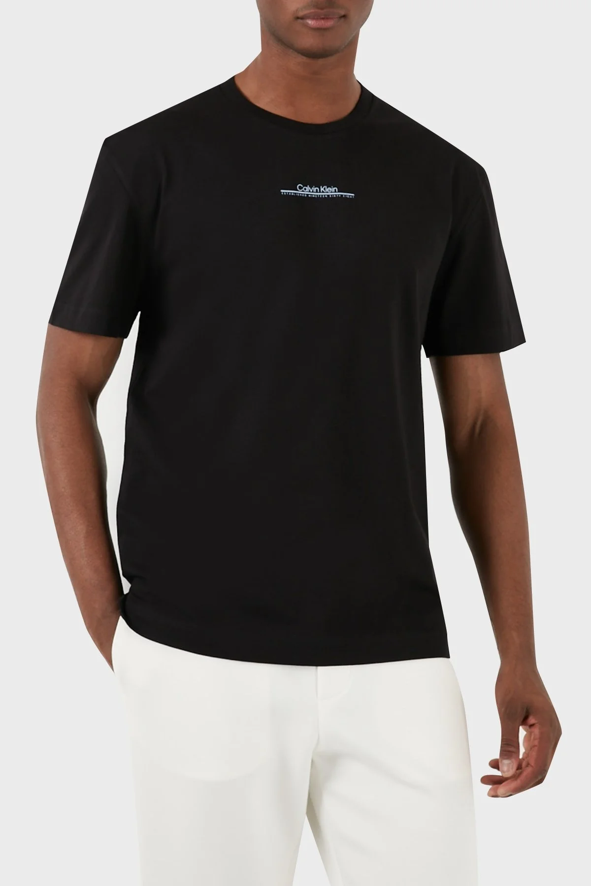 Calvin Klein Sırt Baskılı Bisiklet Yaka Pamuklu Regular Fit K10K112486BEH Erkek T Shirt K10K112486 BEH SİYAH - 2