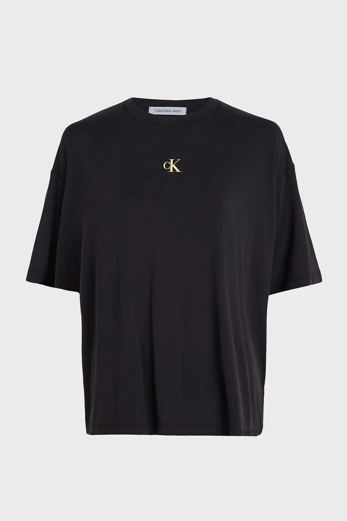 Calvin Klein Sırt Baskılı Bisiklet Yaka Relaxed Fit J20J221733BEH Bayan T Shirt J20J221733 BEH SİYAH - 5