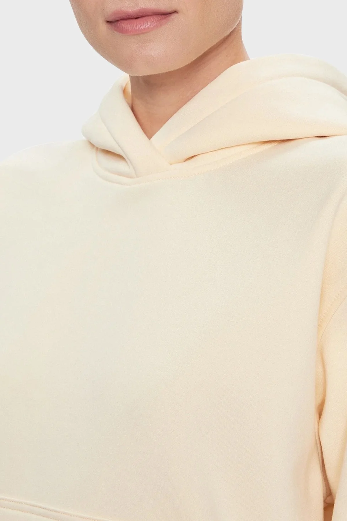 Calvin Klein Sırt Baskılı Kapüşonlu Kanguru Cepli Regular Fit J20J222895ZCY Bayan Sweat J20J222895 ZCY BEJ - 4