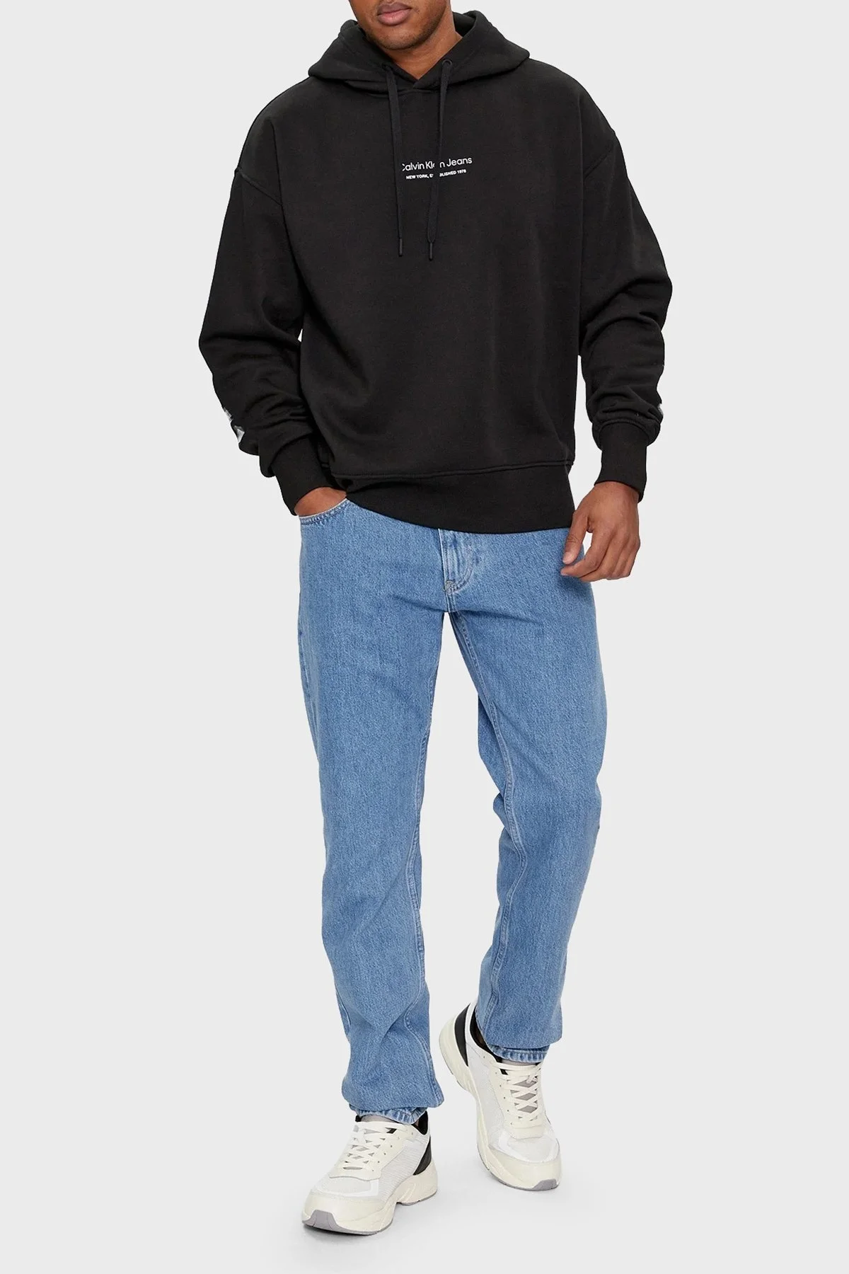 Calvin Klein Sırt Baskılı Kapüşonlu Pamuklu Regular Fit J30J324629BEH Erkek Sweat J30J324629 BEH SİYAH - 2