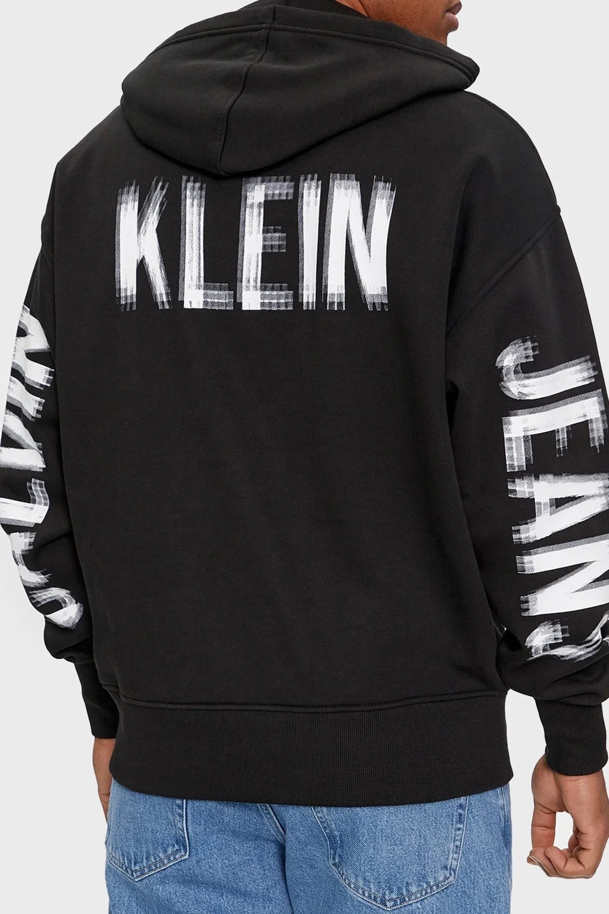 Calvin Klein Sırt Baskılı Kapüşonlu Pamuklu Regular Fit J30J324629BEH Erkek Sweat J30J324629 BEH SİYAH - 8