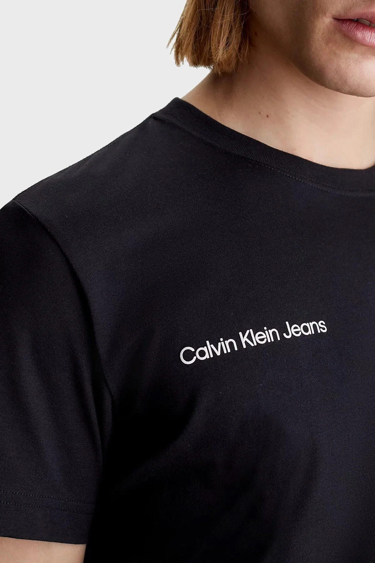 Calvin Klein Sırt Baskılı Pamuklu Bisiklet Yaka Regular Fit J30J325489BEH Erkek T Shirt J30J325489 BEH SİYAH - 4