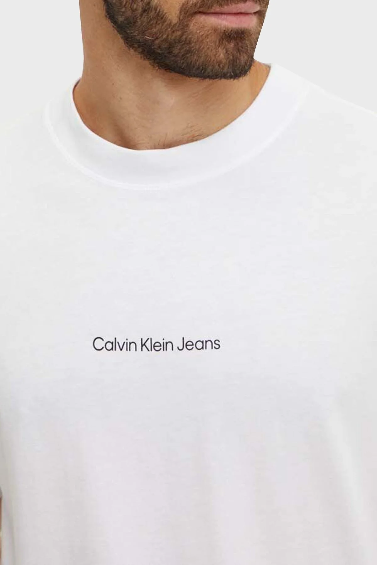 Calvin Klein Sırt Baskılı Relaxed Fit J30J325688YAF Erkek T Shirt J30J325688 YAF BEYAZ - 3