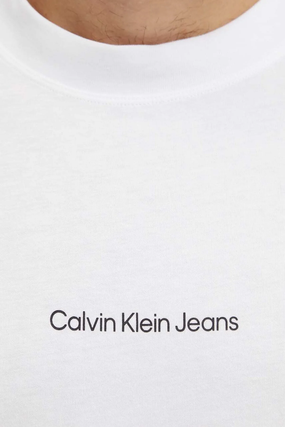 Calvin Klein Sırt Baskılı Relaxed Fit J30J325688YAF Erkek T Shirt J30J325688 YAF BEYAZ - 4