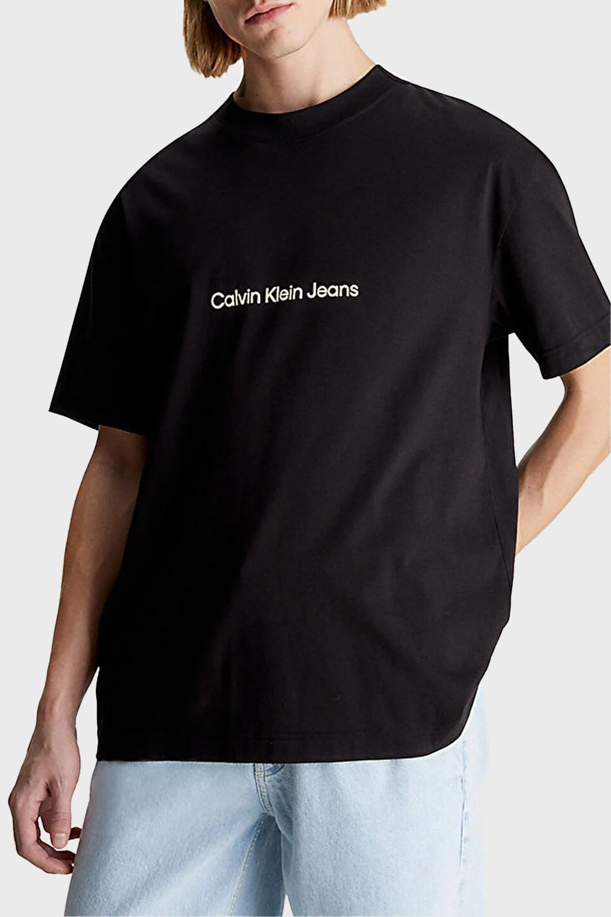 Calvin Klein Sırtı Baskılı Bisiklet Yaka Relaxed Fit Pamuklu Jarse J30J325492BEH Erkek T Shirt J30J325492 BEH SİYAH - 2