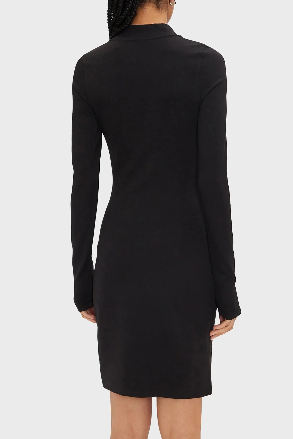 Calvin Klein Slim Fit Balıkçı Yaka Mini J20J225395BEH Bayan Elbise J20J225395 BEH SİYAH - 3