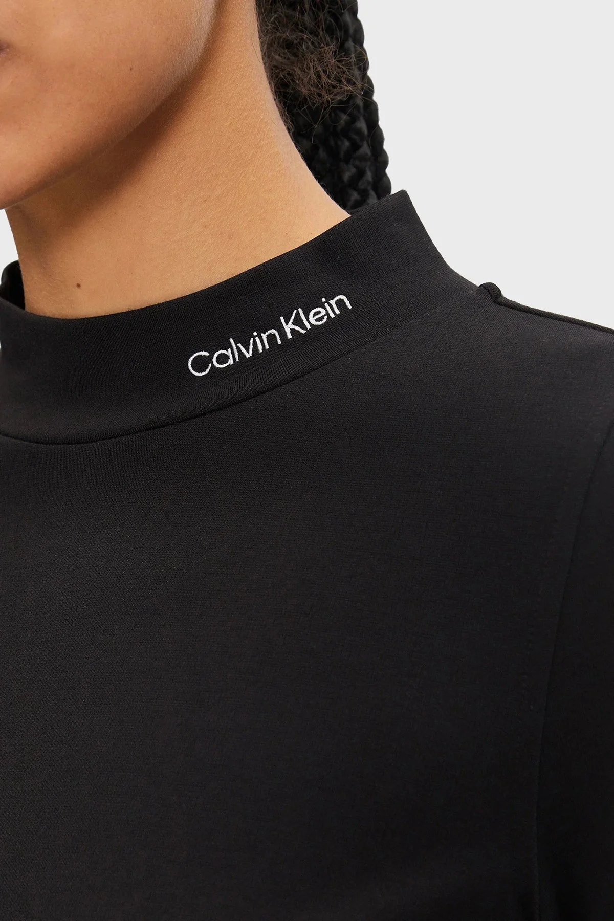 Calvin Klein Slim Fit Balıkçı Yaka Mini J20J225395BEH Bayan Elbise J20J225395 BEH SİYAH - 5