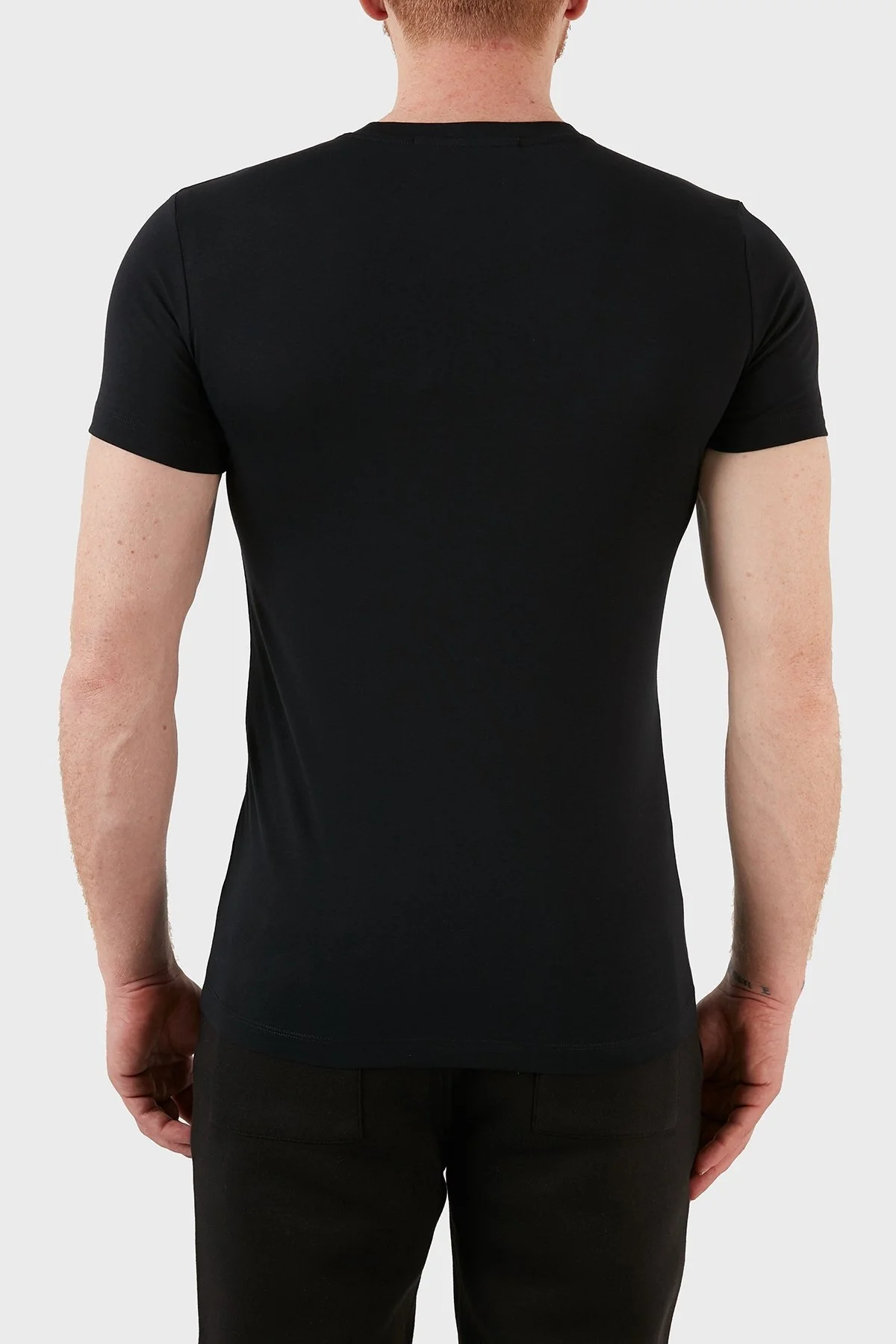 Calvin Klein Slim Fit Bisiklet Yaka % 100 Pamuk Erkek T Shirt J30J320935 BEH SİYAH - 5