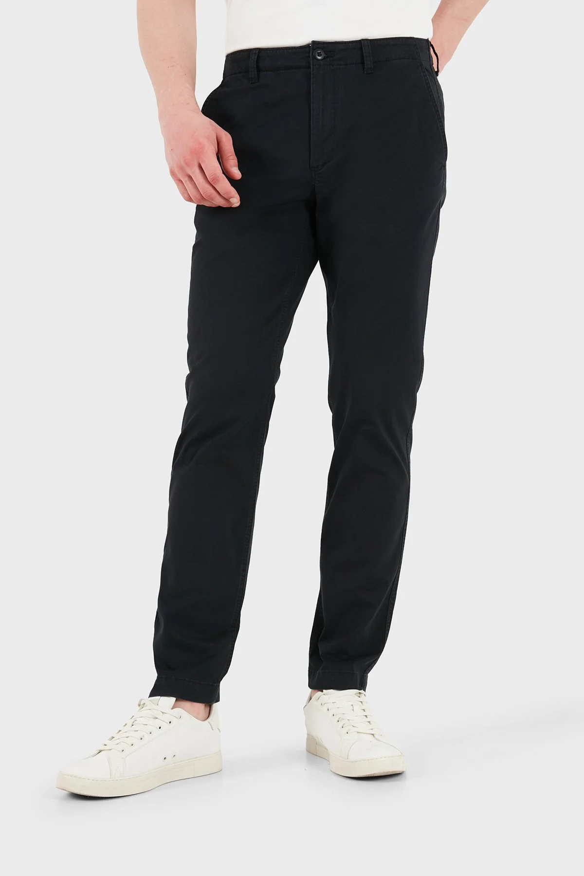 Calvin Klein Slim Fit Dar Paça Chino LV04RF618GUB1 Erkek Pantolon LV04RF618G UB1 SİYAH - 6