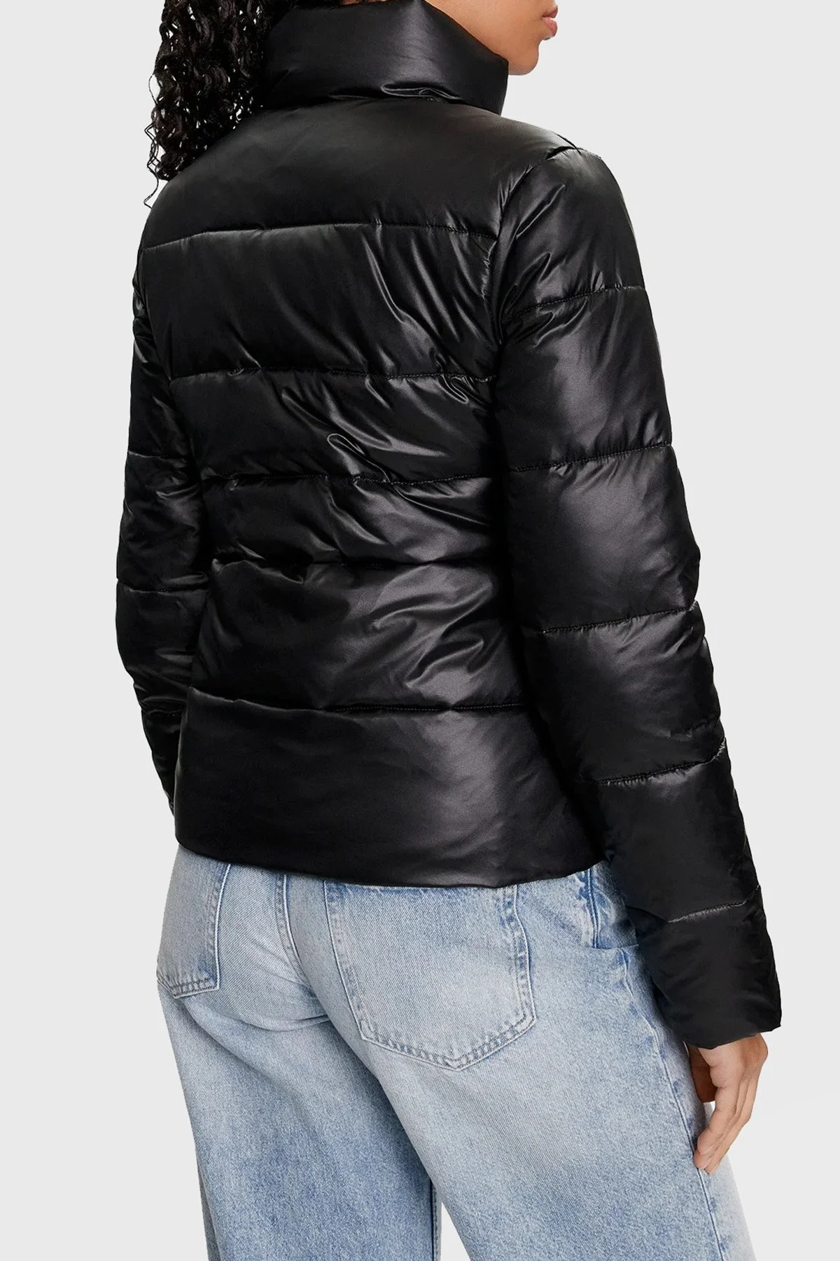 Calvin Klein Slim Fit Dik Yaka Şişme J20J223580BEH Bayan Mont J20J223580 BEH SİYAH - 3