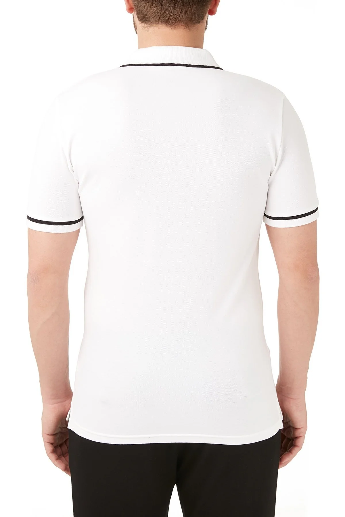 Calvin Klein Slim Fit Düğmeli Yaka Pamuklu Polo Erkek T Shirt J30J315603 YAF BEYAZ - 2