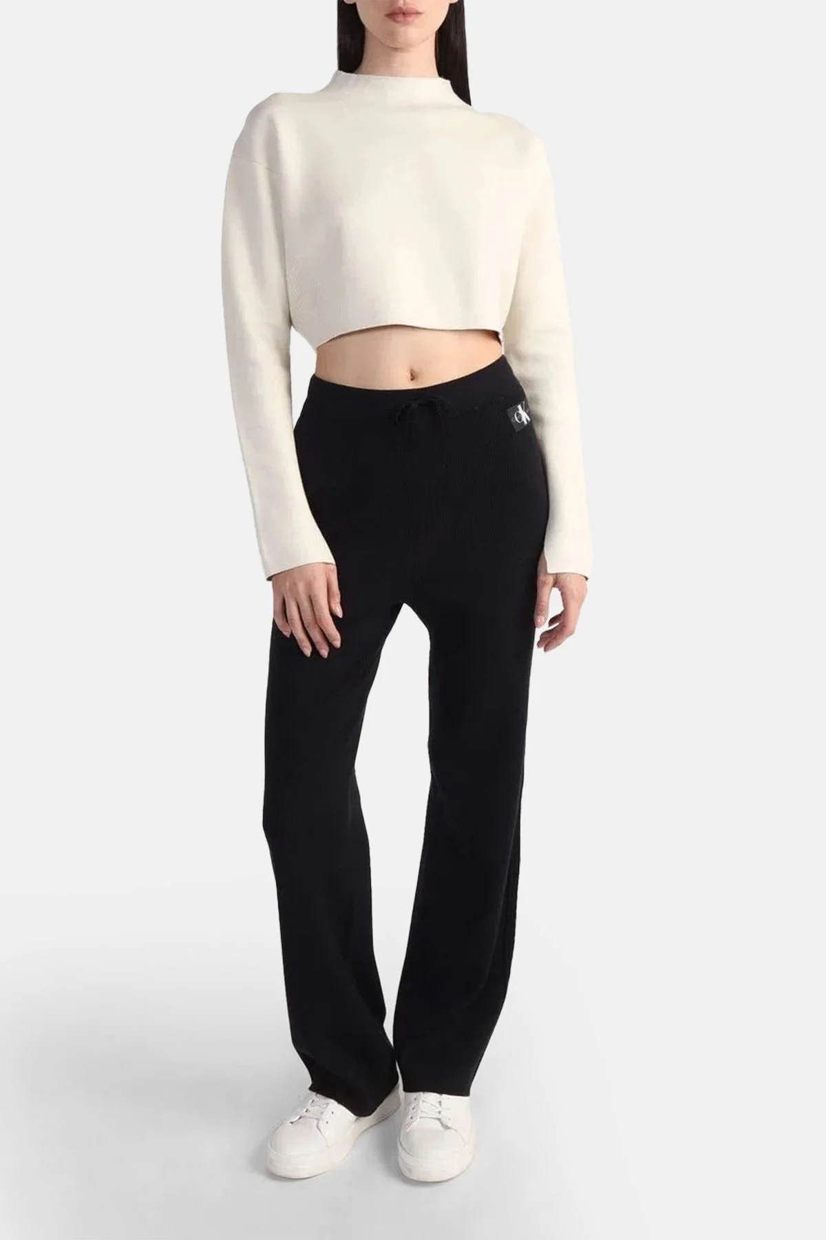 Calvin Klein Slim Fit Düz Paça Jogger J20J222114BEH Bayan Pantolon J20J222114 BEH SİYAH - 2