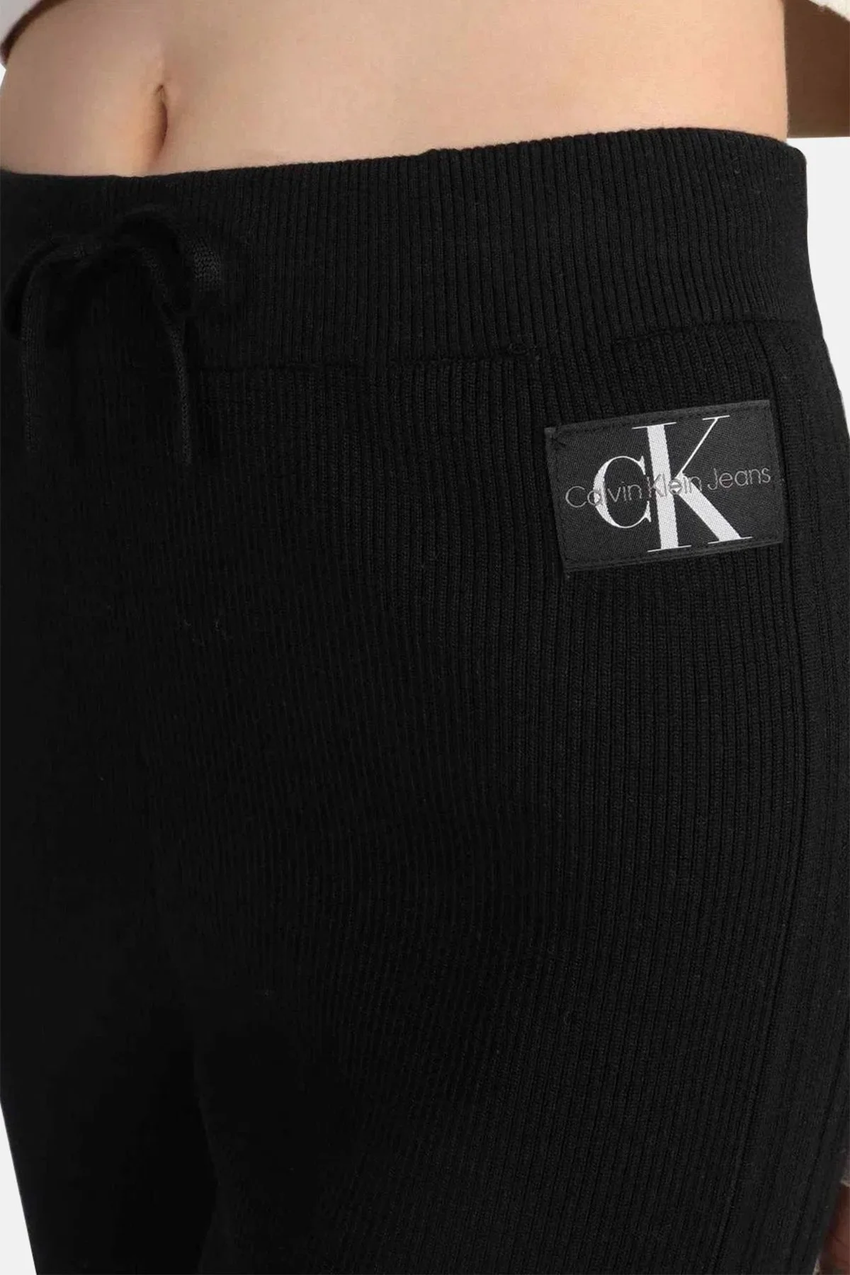 Calvin Klein Slim Fit Düz Paça Jogger J20J222114BEH Bayan Pantolon J20J222114 BEH SİYAH - 4