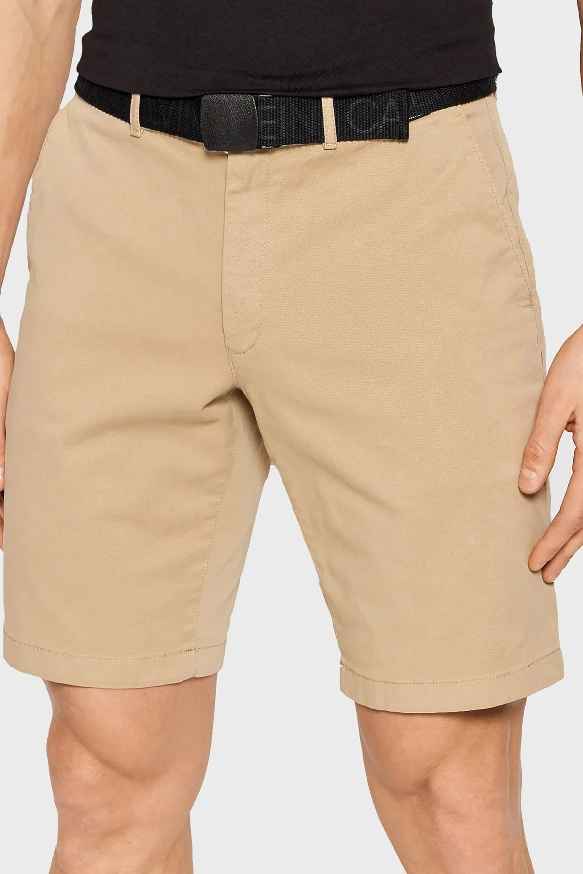 Calvin Klein Slim Fit Kemerli Cepli Organik Pamuklu Erkek Short K10K109443 PF2 BEJ - 1