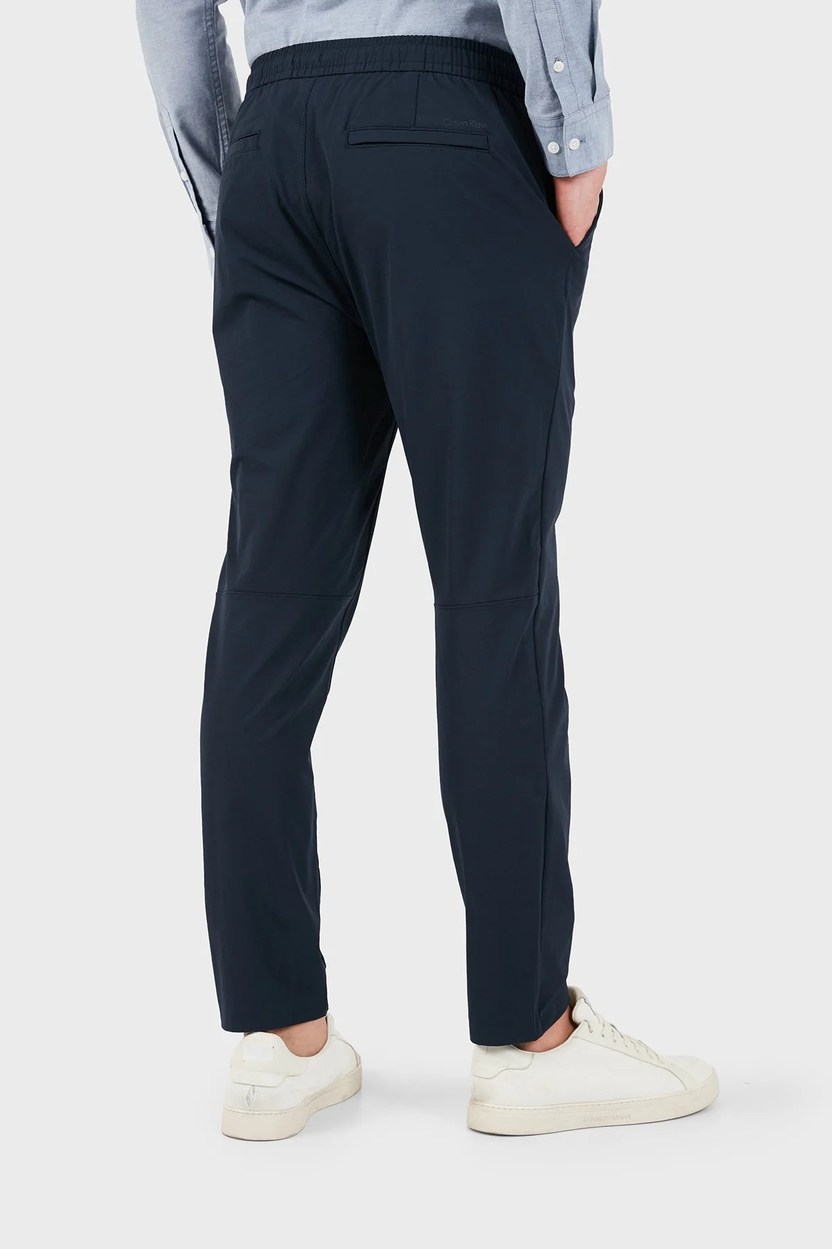 Calvin Klein Slim Fit Lastikli Bel Dar Paça LV04LH603GCEF Erkek Pantolon LV04LH603G CEF Lacivert - 3
