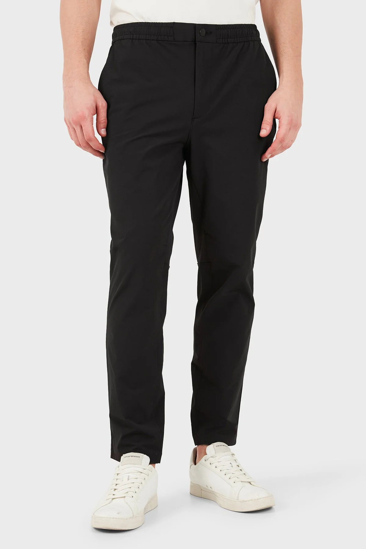 Calvin Klein Slim Fit Lastikli Bel LV04LH603GUB1 Erkek Pantolon LV04LH603G UB1 Siyah - 1