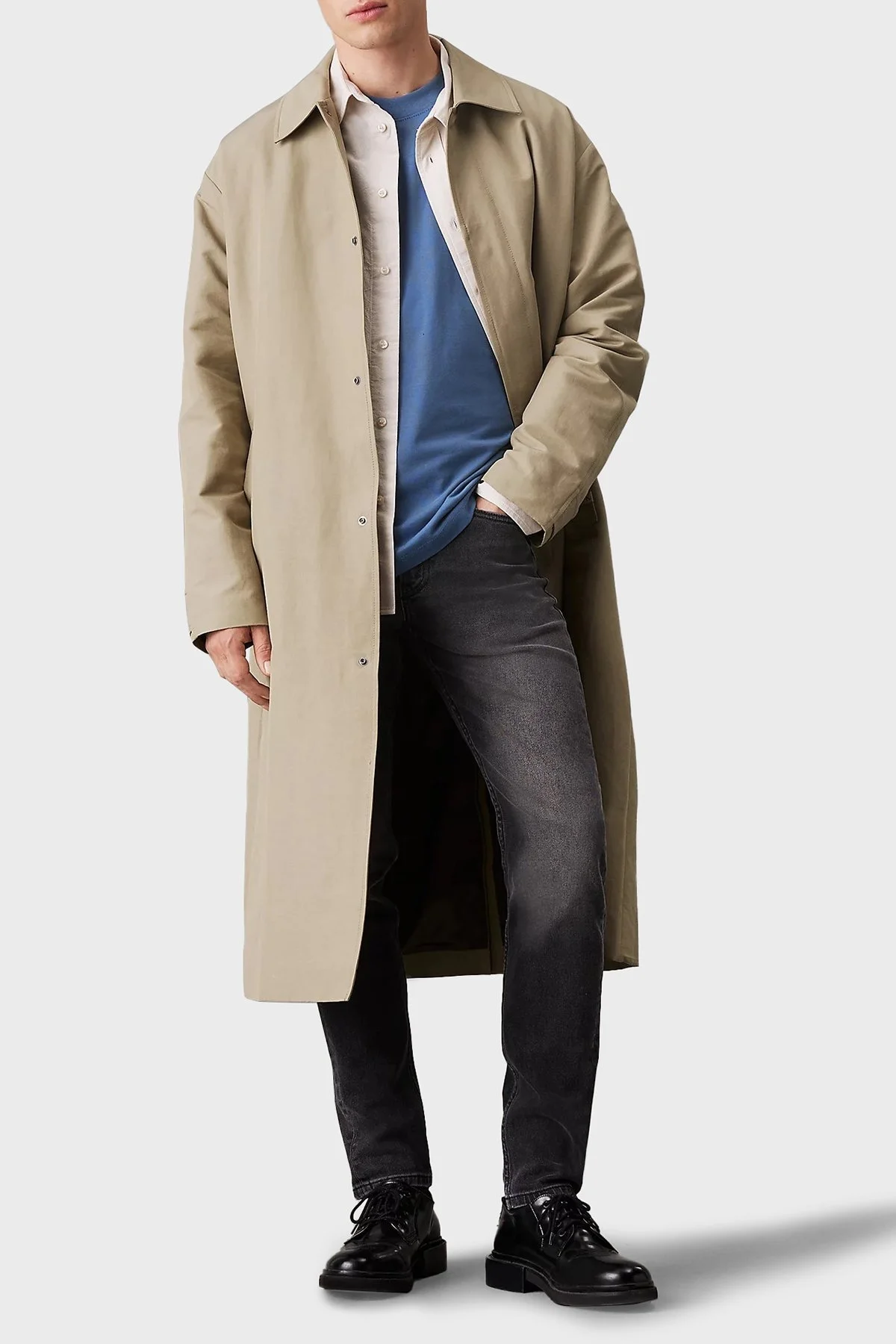 Calvin Klein Slim Fit Normal Bel Dar Paça Jeans J30J3265321BY Erkek Kot Pantolon J30J326532 1BY SİYAH - 8