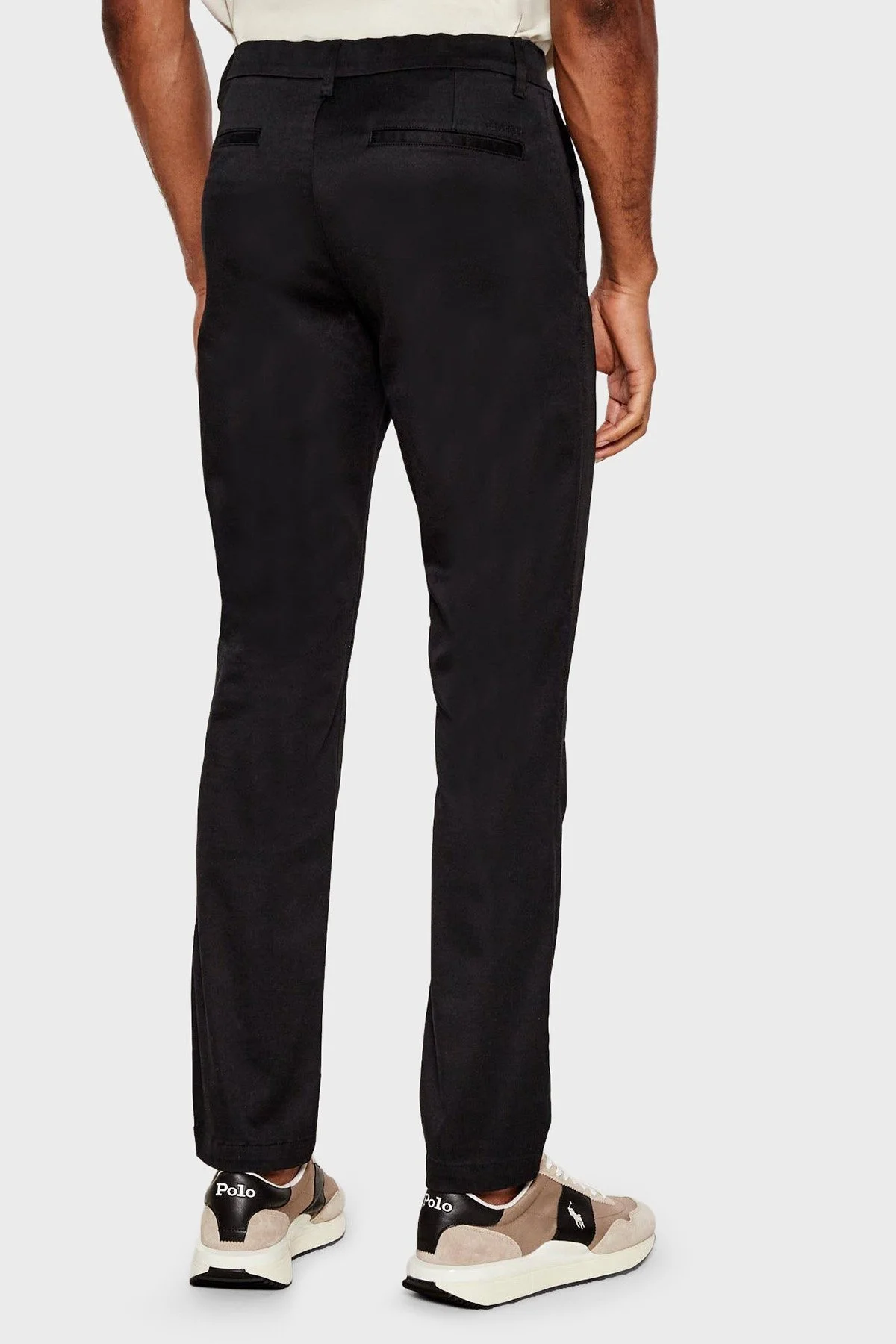 Calvin Klein Slim Fit Normal Bel Düz Paça Chino LV040EM633UB1 Erkek Pantolon LV040EM633 UB1 SİYAH - 3