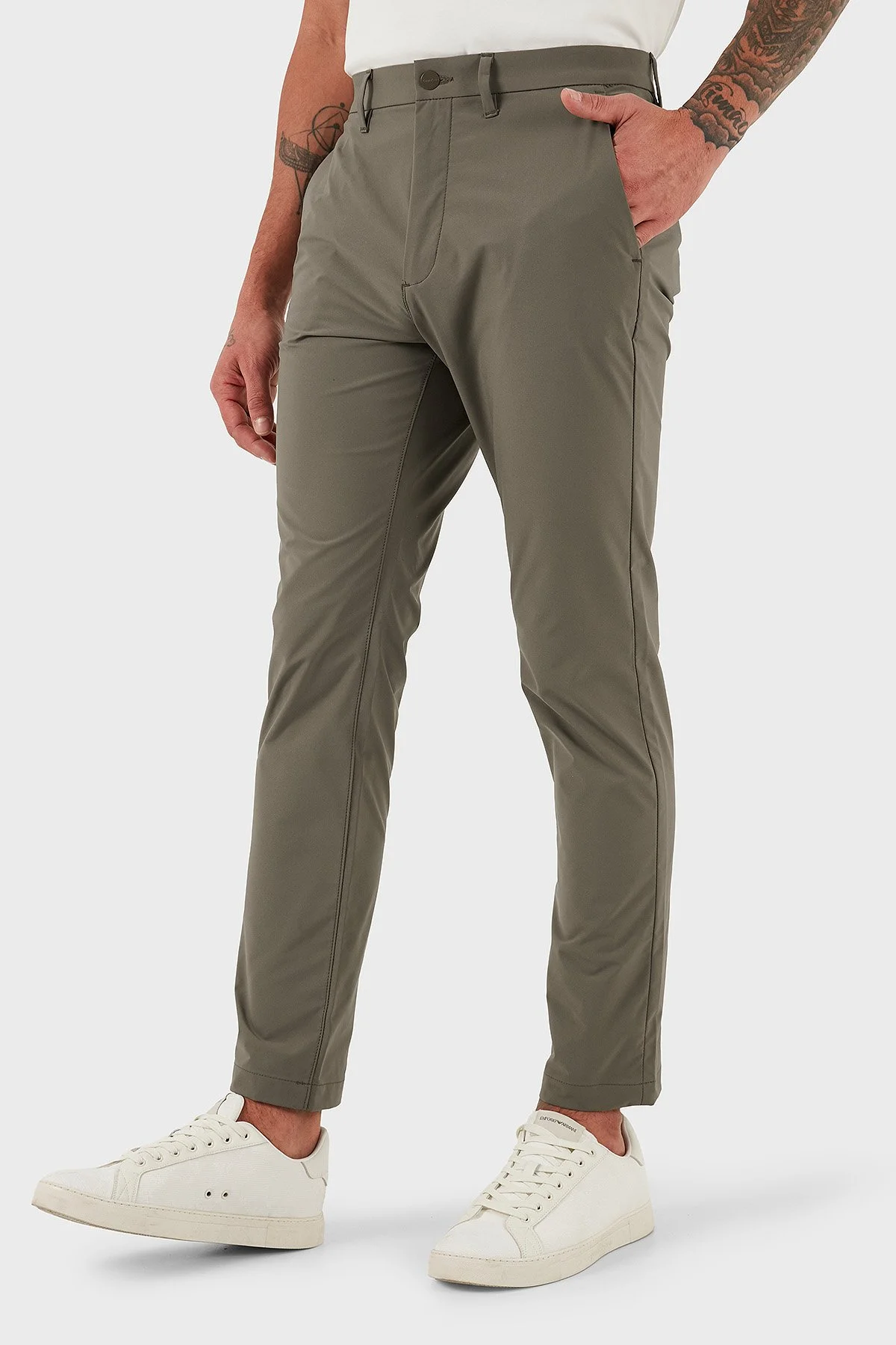 Calvin Klein Slim Fit Normal Bel Düz Paça LV04LB610GPAY Erkek Pantolon LV04LB610G PAY KAHVE - 4