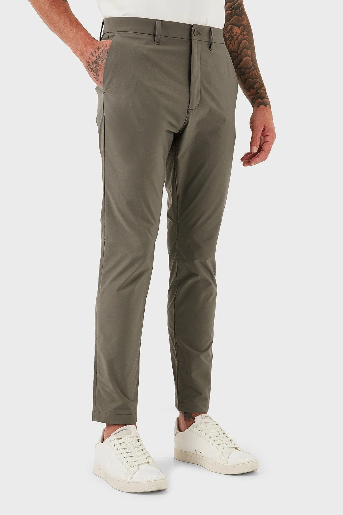 Calvin Klein Slim Fit Normal Bel Düz Paça LV04LB610GPAY Erkek Pantolon LV04LB610G PAY KAHVE - 5