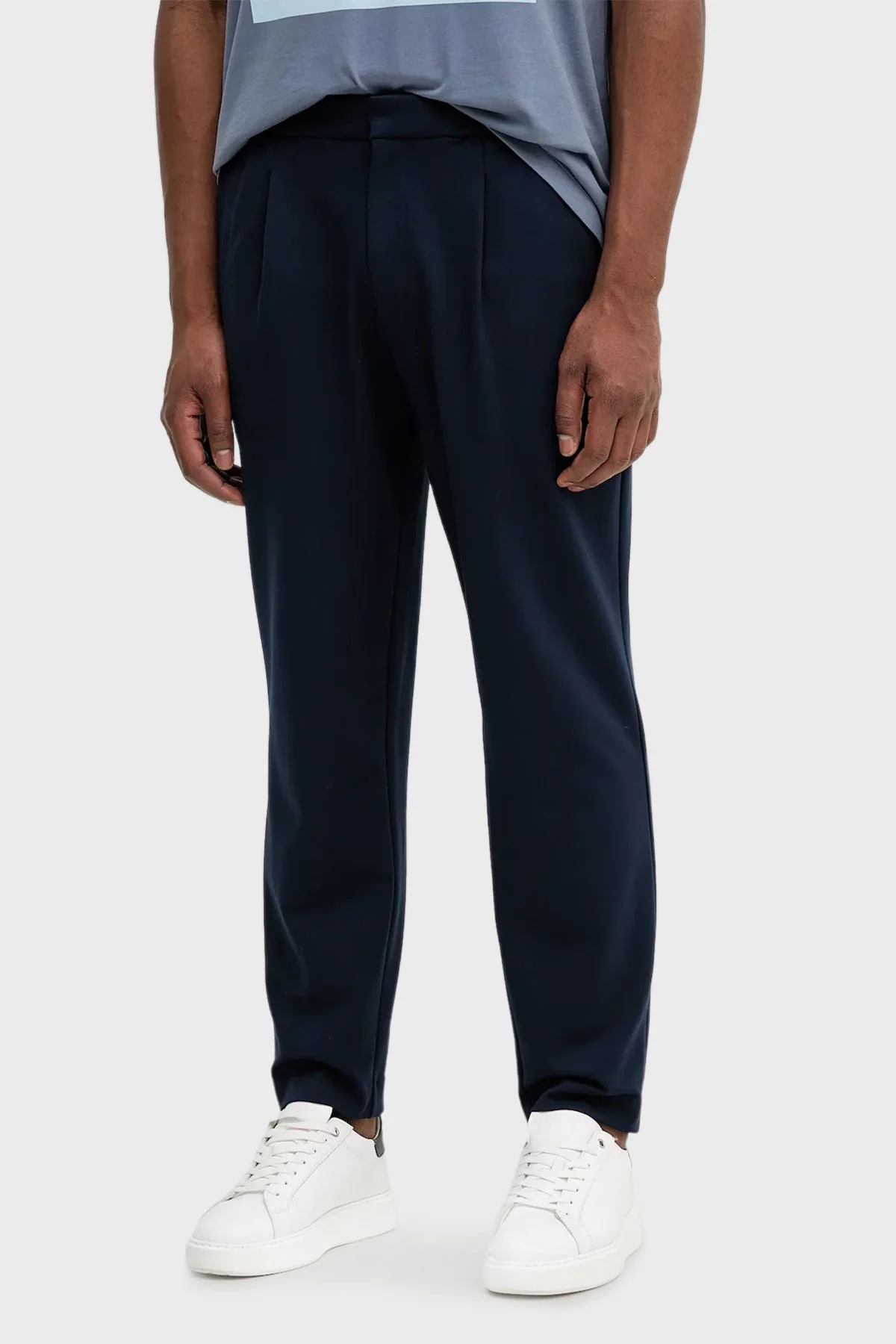 Calvin Klein Slim Fit Normal Bel Düz Paça LV04LE613GCEF Erkek Pantolon LV04LE613G CEF LACİVERT - 1