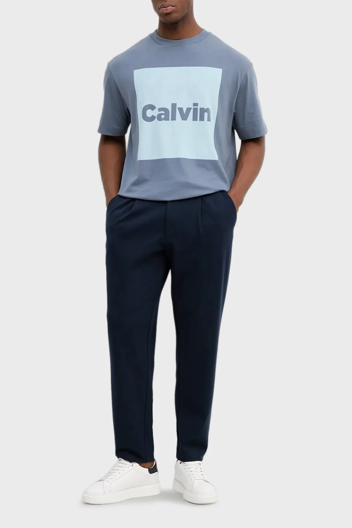 Calvin Klein Slim Fit Normal Bel Düz Paça LV04LE613GCEF Erkek Pantolon LV04LE613G CEF LACİVERT - 2