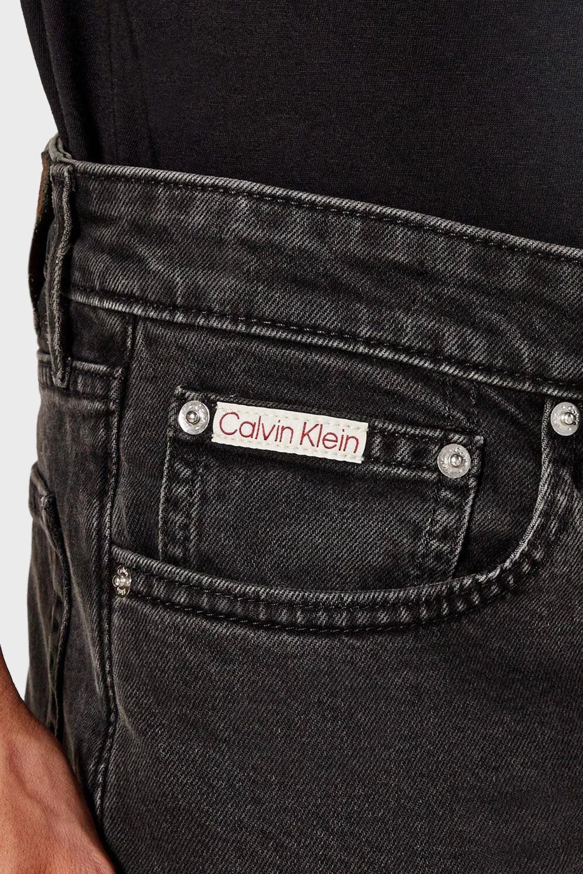 Calvin Klein Slim Fit Pamuklu Normal Bel Jeans LV04RB738G846 Erkek Kot Pantolon LV04RB738G 846 SİYAH - 4